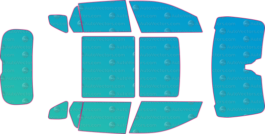 BMW X5 Base (From 2027) SUV window tint template layout
