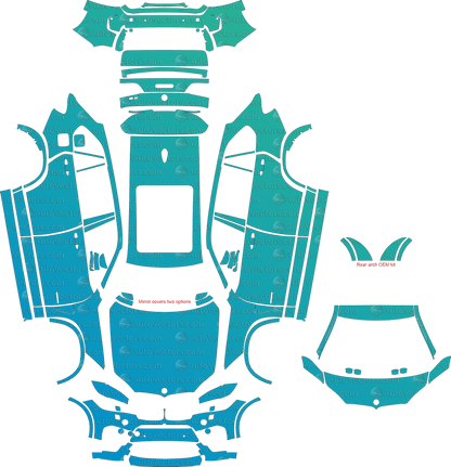 BMW X5 M F85 (2015–2018) SUV pre-cut PPF vector template download