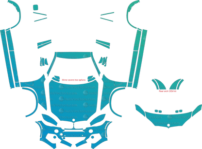 BMW X5 M Sport F15 (From 2013) SUV pre-cut PPF vector template download