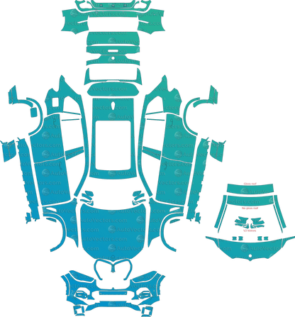 BMW X5 M Sport G05 (From 2019) SUV pre-cut PPF vector template download