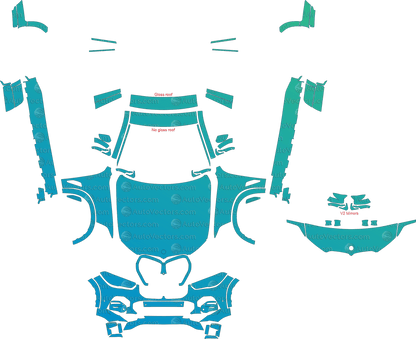 BMW X5 M Sport G05 (From 2019) SUV pre-cut PPF vector template download