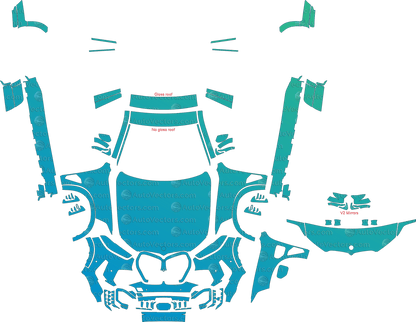BMW X5 M Sport / M60 G05 LCI (From 2023) SUV pre-cut PPF vector template download
