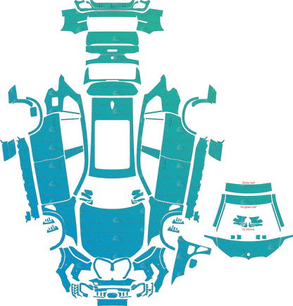 BMW X5 M Sport / M60 G05 LCI (From 2023) SUV pre-cut PPF vector template download