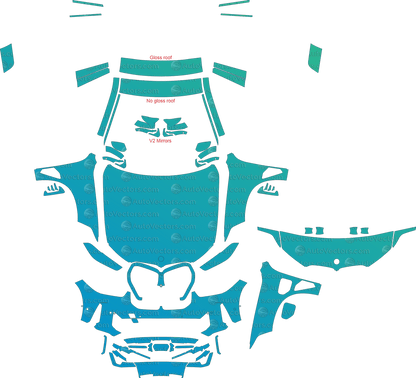 BMW X5 xLine / Base G05 LCI (From 2023) SUV pre-cut PPF vector template download