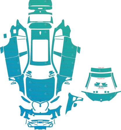 BMW X5 xLine / Base G05 LCI (From 2023) SUV pre-cut PPF vector template download