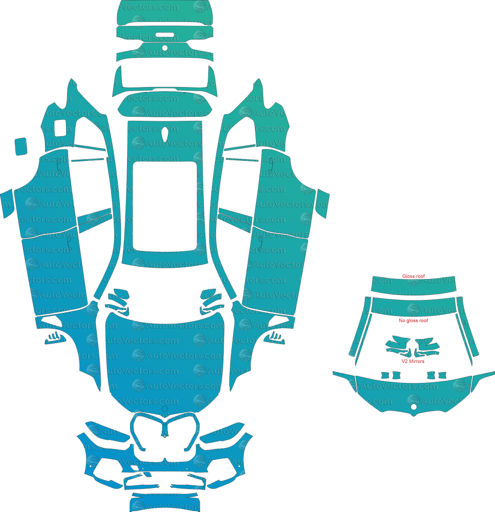 BMW X5 xLine G05 (From 2019) SUV pre-cut PPF vector template download