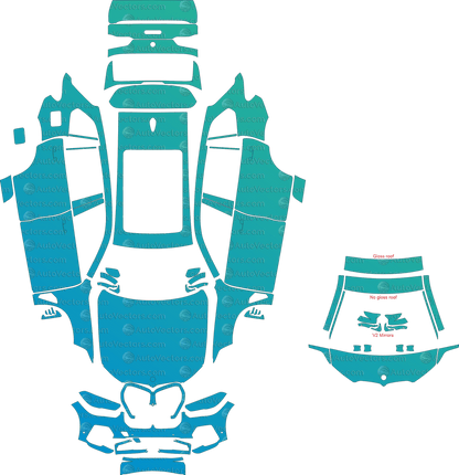 BMW X5 xLine G05 (From 2019) SUV pre-cut PPF vector template download