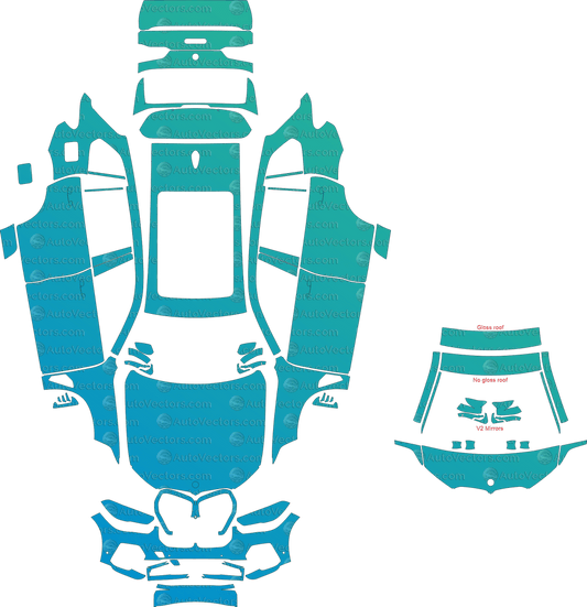 BMW X5 xLine G05 (From 2019) SUV pre-cut PPF vector template download