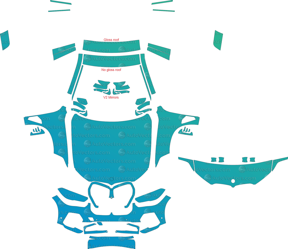 BMW X5 xLine G05 (From 2019) SUV pre-cut PPF vector template download