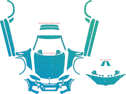 BMW X6 M Sport F16 (From 2015) SUV pre-cut PPF vector template download