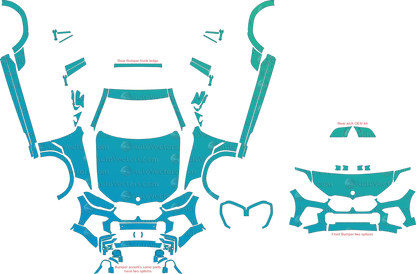 BMW X6 M Sport / M50i G06 (2019–2022) SUV pre-cut PPF vector template download