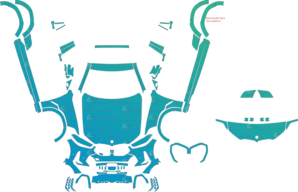 BMW X6 M60i M Sport G06 LCI (From 2023) SUV pre-cut PPF vector template download