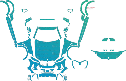 BMW X6 M60i M Sport G06 LCI (From 2023) SUV pre-cut PPF vector template download