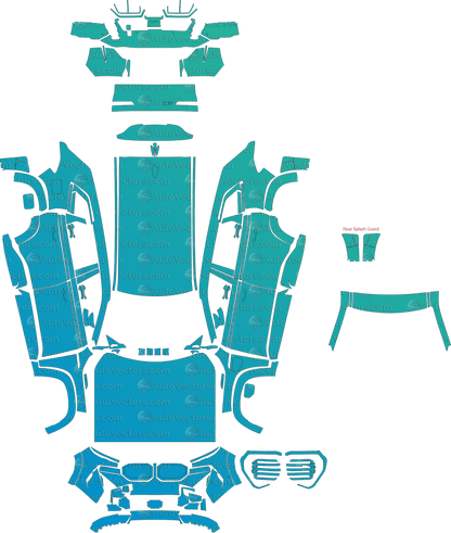 BMW XM Base / Red Label G09 (From 2022) SUV pre-cut PPF vector template download