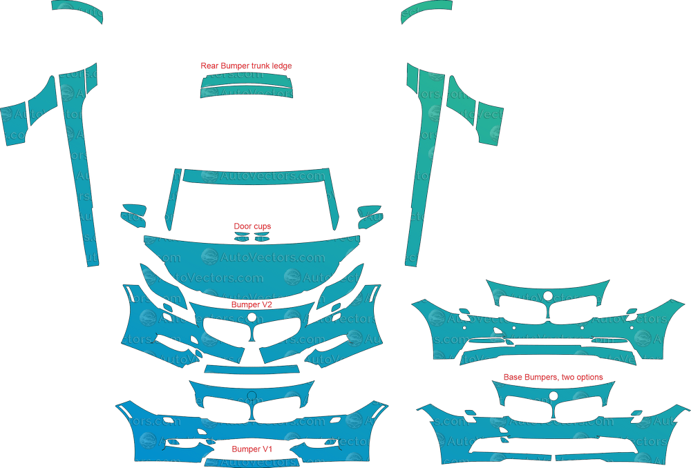 BMW Z4 M Sport E89 (2009–2016) Coupe, Roadster pre-cut PPF vector template download