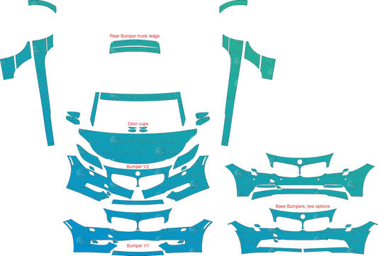 BMW Z4 M Sport E89 (2009–2016) Coupe, Roadster pre-cut PPF vector template download