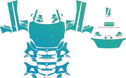 BMW Z4 M Sport, M40i G29 (From - 2019) Roadster pre-cut PPF vector template download