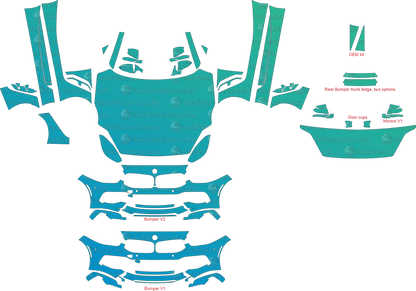 BMW Z4 SportLine G29 (From - 2019) Roadster pre-cut PPF vector template download