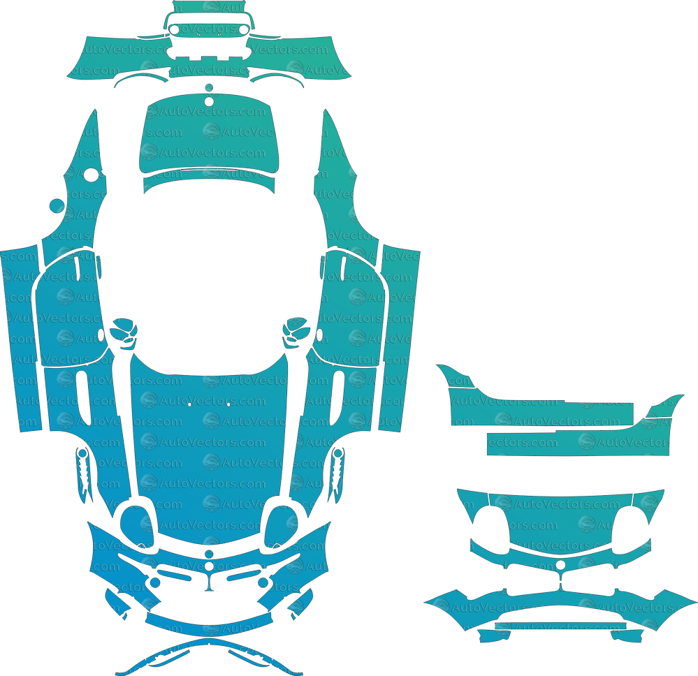 BMW Z8 E52 (From 1999) Roadster pre-cut PPF vector template download