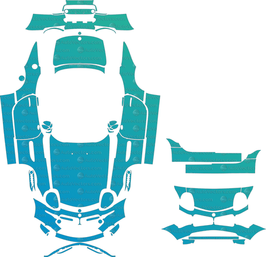 BMW Z8 E52 (From 1999) Roadster pre-cut PPF vector template download