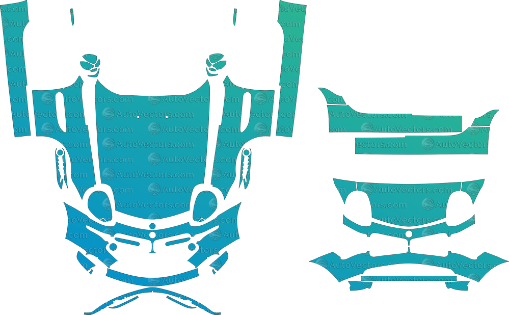 BMW Z8 E52 (From 1999) Roadster pre-cut PPF vector template download