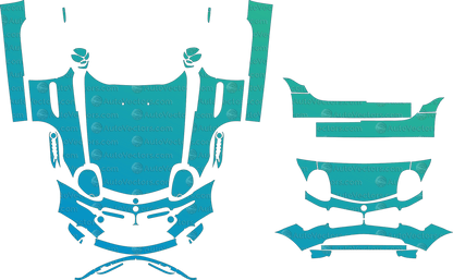 BMW Z8 E52 (From 1999) Roadster pre-cut PPF vector template download