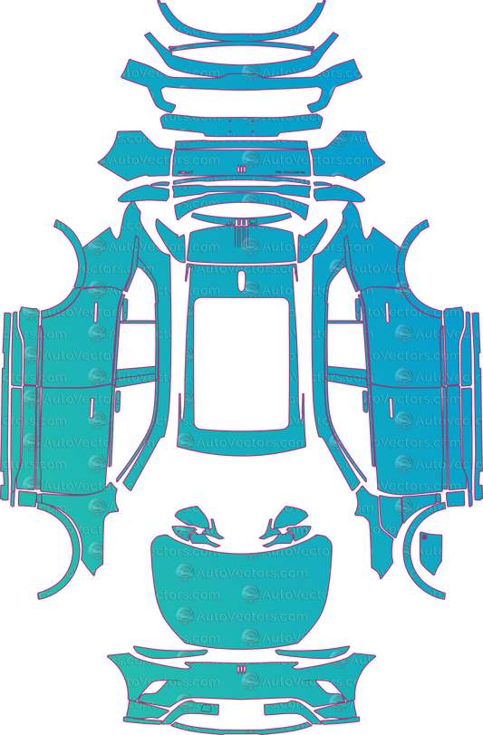 Buick Electra E5 Base (From 2025) SUV pre-cut PPF pattern layout