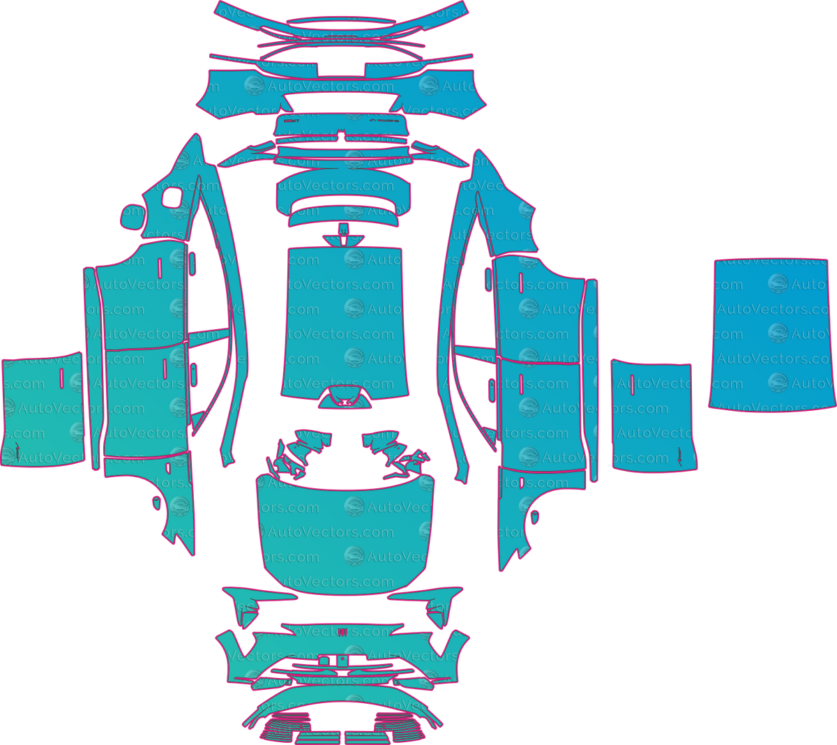 Buick Electra L7 Base (From 2026) pre-cut PPF pattern layout