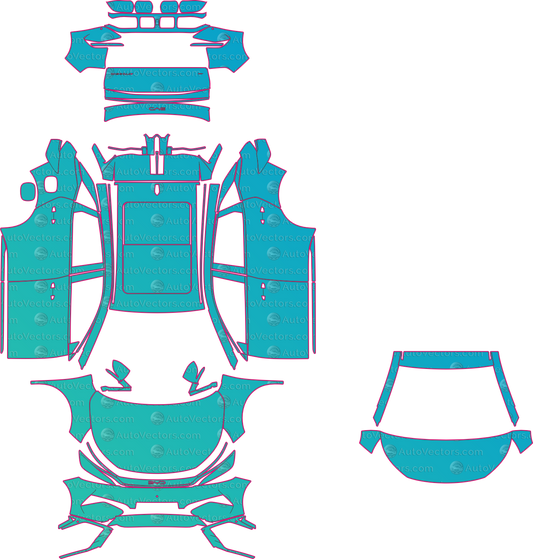 BYD Atto 3 EU (From 2026) SUV – pre-cut PPF pattern templates, instant digital download vector cut files (CDR, AI, PDF, SVG)
