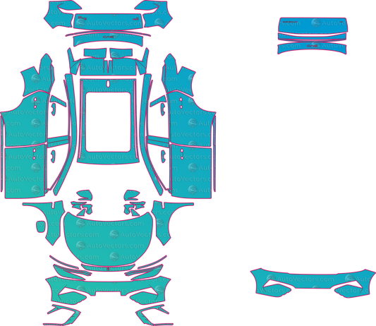 BYD Atto 3 EV (From 2025) SUV pre-cut PPF pattern layout