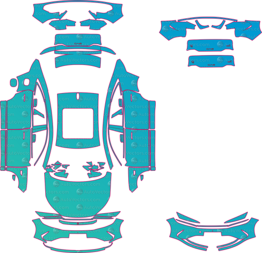 BYD Qin L EV (From 2025) Sedan pre-cut PPF pattern layout