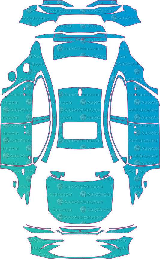 BYD Qin Plus DM-i (From 2025) Sedan — pre-cut PPF pattern layout