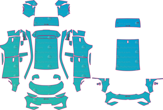 BYD Seagull Base (From 2025) Hatchback pre-cut PPF pattern layout