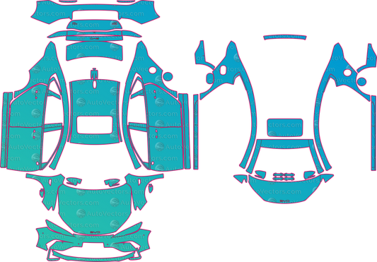 BYD Seal 05 DM-i (From 2025) Sedan pre-cut PPF pattern layout