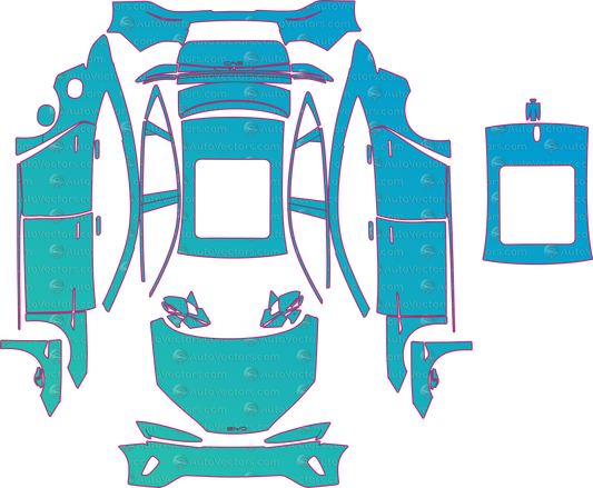 BYD Seal 07 EV (From 2026) Sedan pre-cut PPF pattern layout