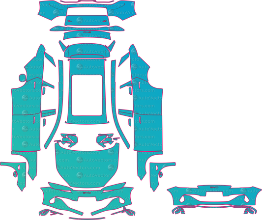 BYD Seal 6 DM-i (From 2025) Touring pre-cut PPF pattern layout