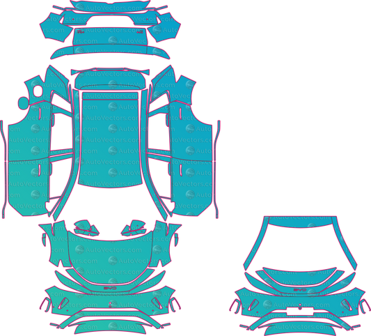 BYD Sealion 05 CN-EV (From 2025) SUV pre-cut PPF pattern layout