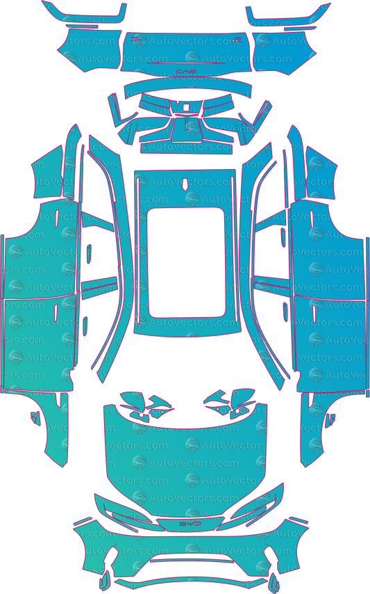BYD Sealion 07 DM-i (From 2026) SUV pre-cut PPF pattern layout