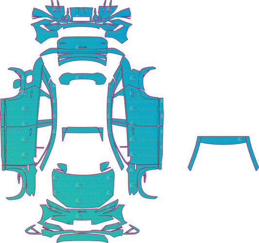 BYD Sealion 7 EV (From 2024) SUV pre-cut PPF pattern layout