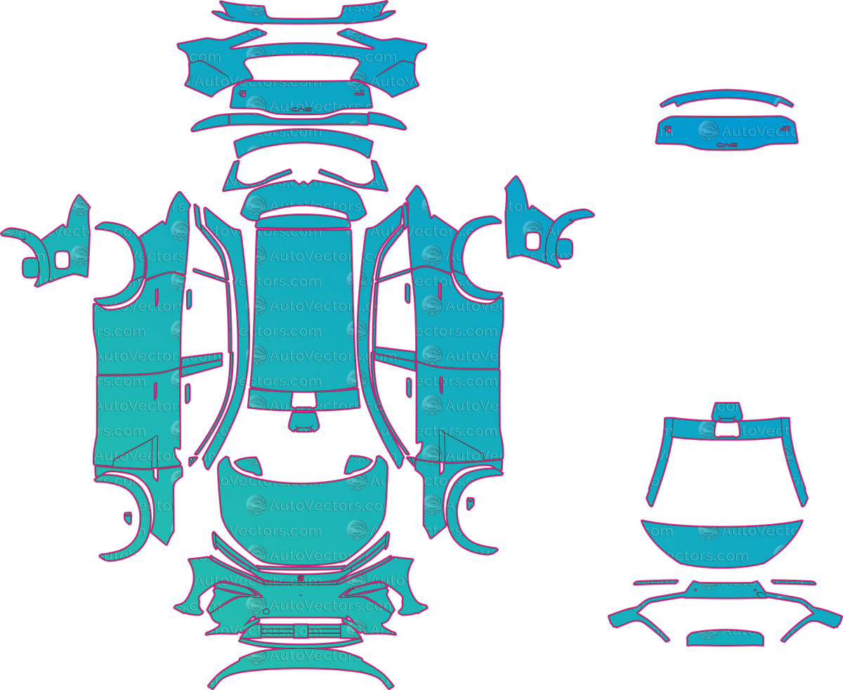 BYD Tang L Base (From 2025) SUV pre-cut PPF pattern layout