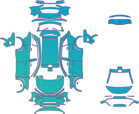BYD Tang L Base (From 2025) SUV pre-cut PPF pattern layout
