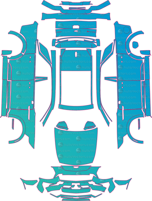 Cadillac Escalade IQ Base (From 2025) SUV pre-cut PPF pattern layout