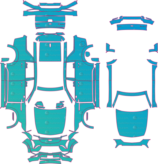 Cadillac Escalade IQ L Luxury (From 2026) SUV pre-cut PPF pattern layout