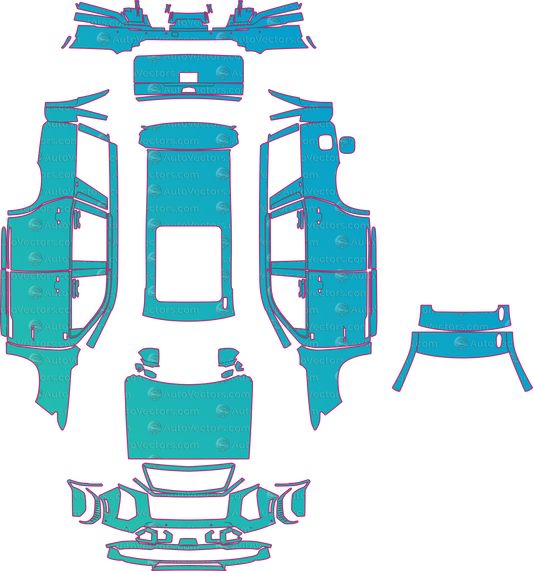 Cadillac Escalade V (From 2025) SUV pre-cut PPF pattern layout