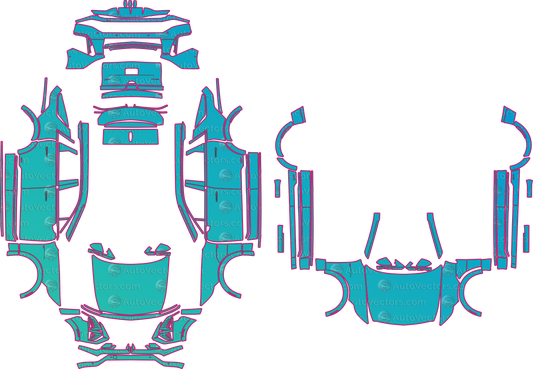 Cadillac Lyriq-V V-Series (From 2026) SUV – pre-cut PPF pattern templates, instant digital download vector cut files (CDR, AI, PDF, SVG)