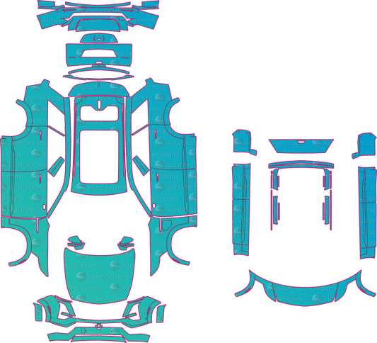 Cadillac Vistiq Luxury (From 2026) SUV pre-cut PPF pattern layout