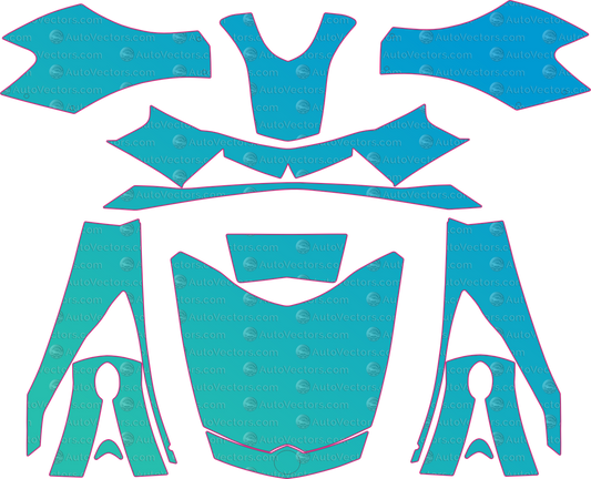 Can-Am Spyder Base (From 2010) Moto – motorcycle pre-cut PPF pattern templates, instant digital download vector cut files (CDR, AI, PDF, SVG)