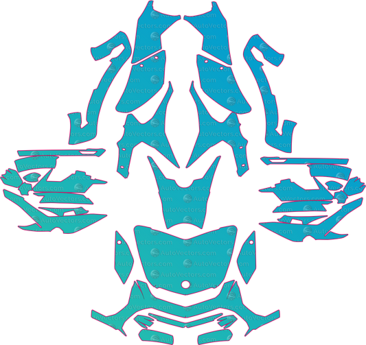 Can-Am Spyder F3S (From 2020) Moto motorcycle PPF pattern layout
