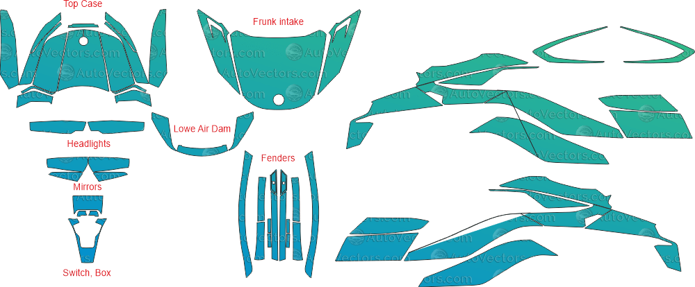 Can - Am Spyder RT Limited (2020 - 2026) Motorcycle Pre - Cut PPF Pattern Templates pre - cut PPF template digital file download