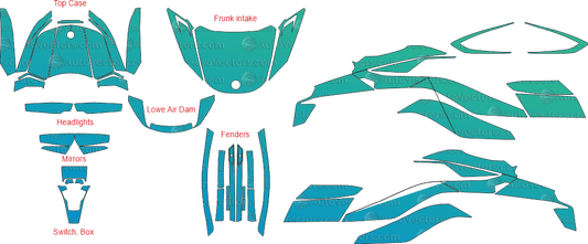 Can - Am Spyder RT Limited (2020 - 2026) Motorcycle Pre - Cut PPF Pattern Templates pre - cut PPF template digital file download